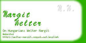 margit welter business card